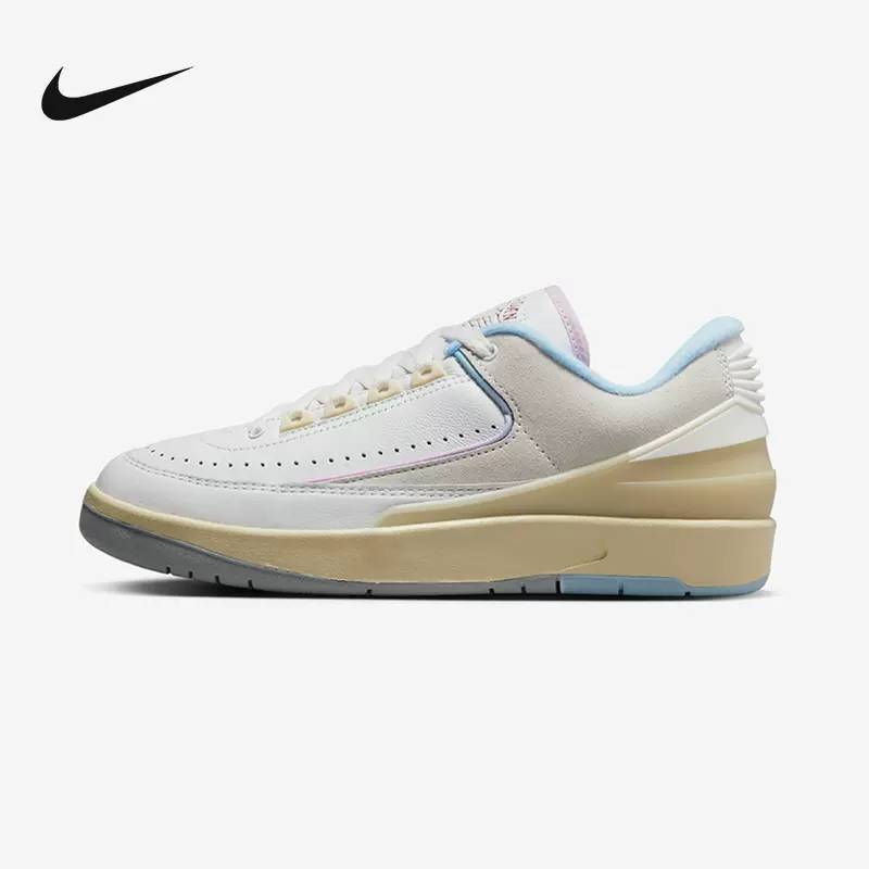 Jordan 2 女鞋 AJ2 白篮 低帮复古运动篮球鞋