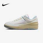 Jordan 2 女鞋 AJ2 白篮 低帮复古运动篮球鞋