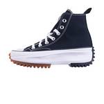 男女款Run Star Hike黑白色增高厚底休闲情侣帆布鞋