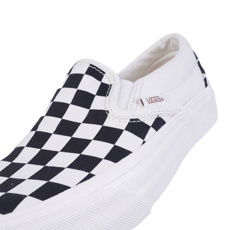 slip-on VR3男女同款黑白棋盘格一脚蹬帆布鞋