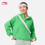 女子加绒保暖套头连帽卫衣