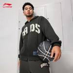 男子加绒保暖开衫连帽卫衣