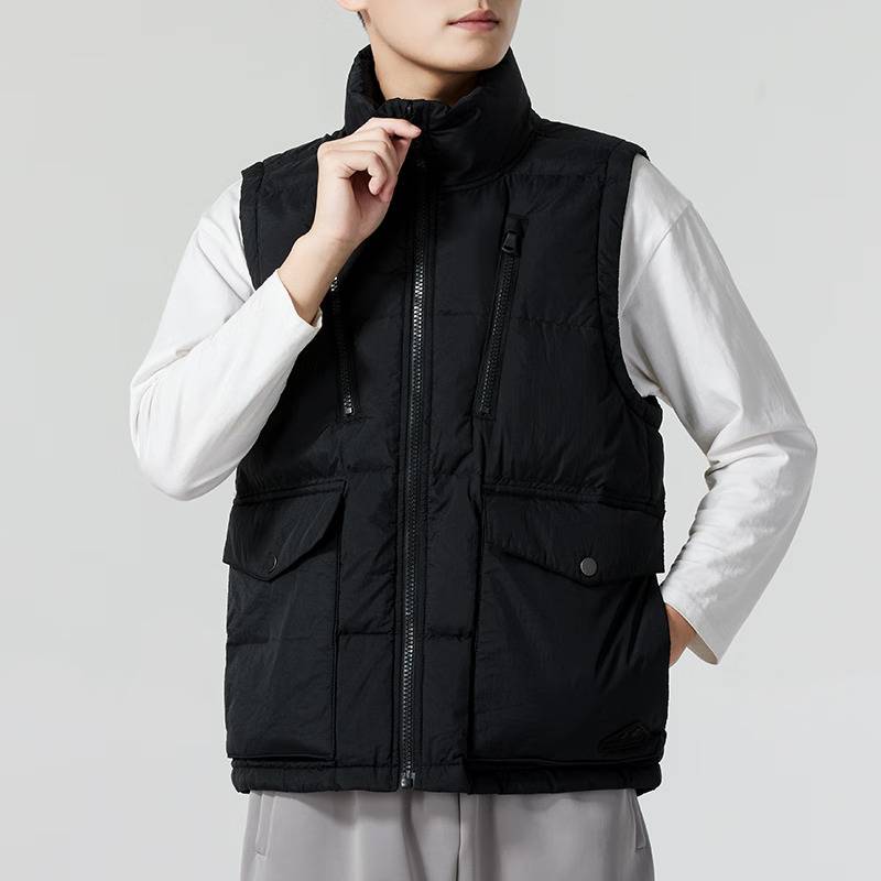 男子健身训练舒适保暖羽绒马甲