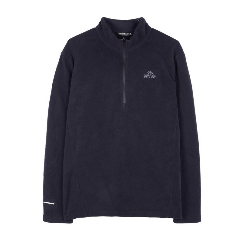 男款抓绒衣轻量保暖半拉链打底衫