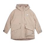 女款连帽毛领中长款外套