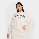 女款宽松加绒刺绣标志运动衫