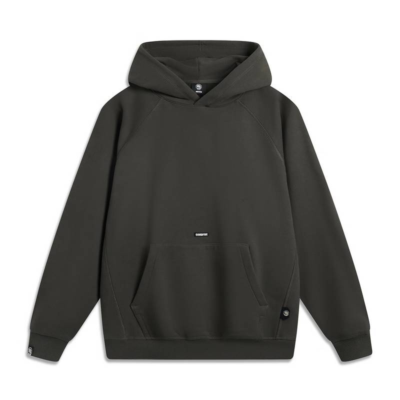 男子BADFIVE反伍系列宽松纯棉套头连帽上衣AWDU509 -4