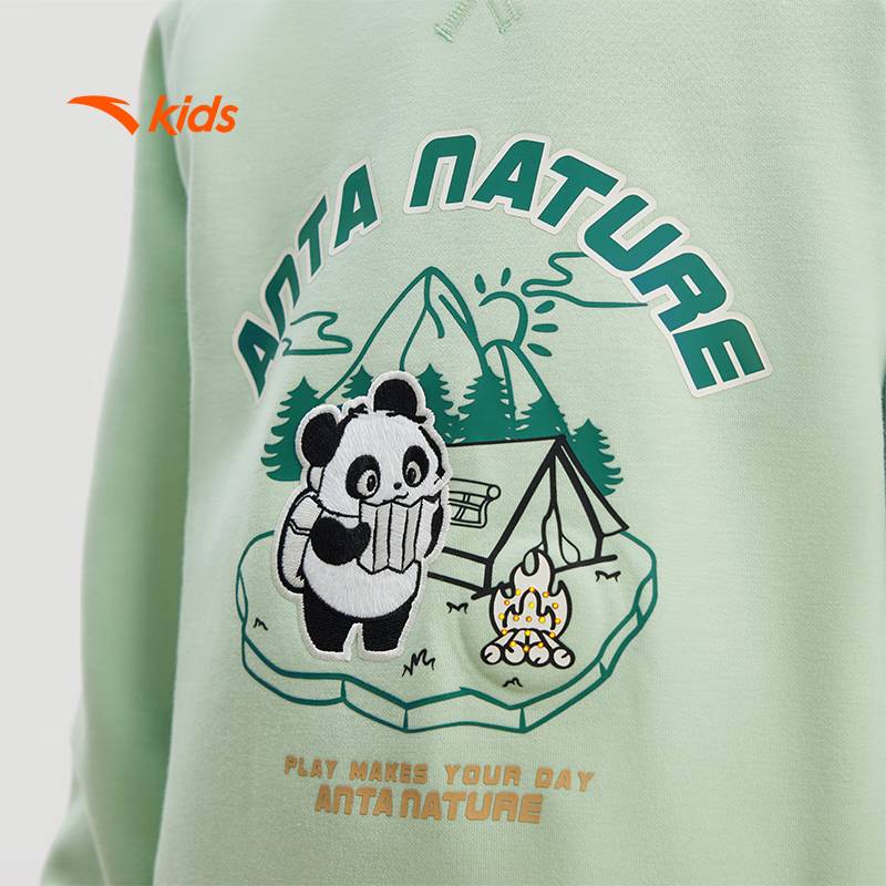 小童环保套头衫圆领加绒卫衣352449757-2