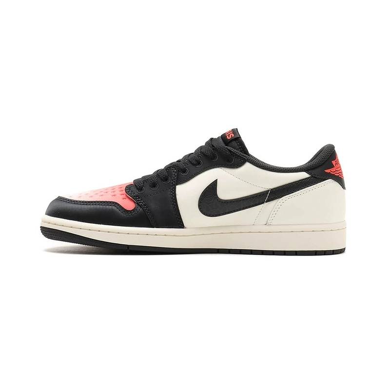 男鞋Air Jordan 1 x PSG AJ1黑米红渐变低帮篮球鞋HF8828-100