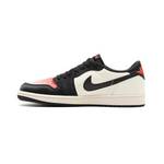 男鞋Air Jordan 1 x PSG AJ1黑米红渐变低帮篮球鞋HF8828-100
