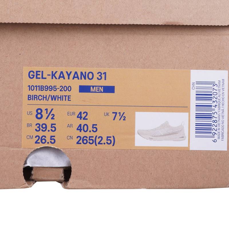 男子GEL-KAYANO 31 轻便减震稳定支撑舒适运动跑步鞋1011B995-200