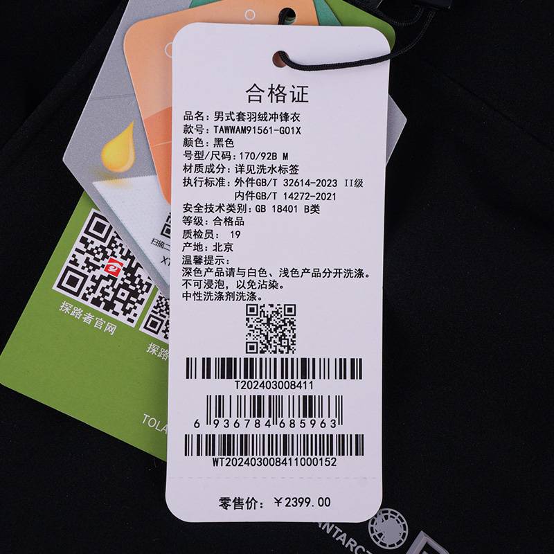 男式套羽绒冲锋衣TAWWAM91561