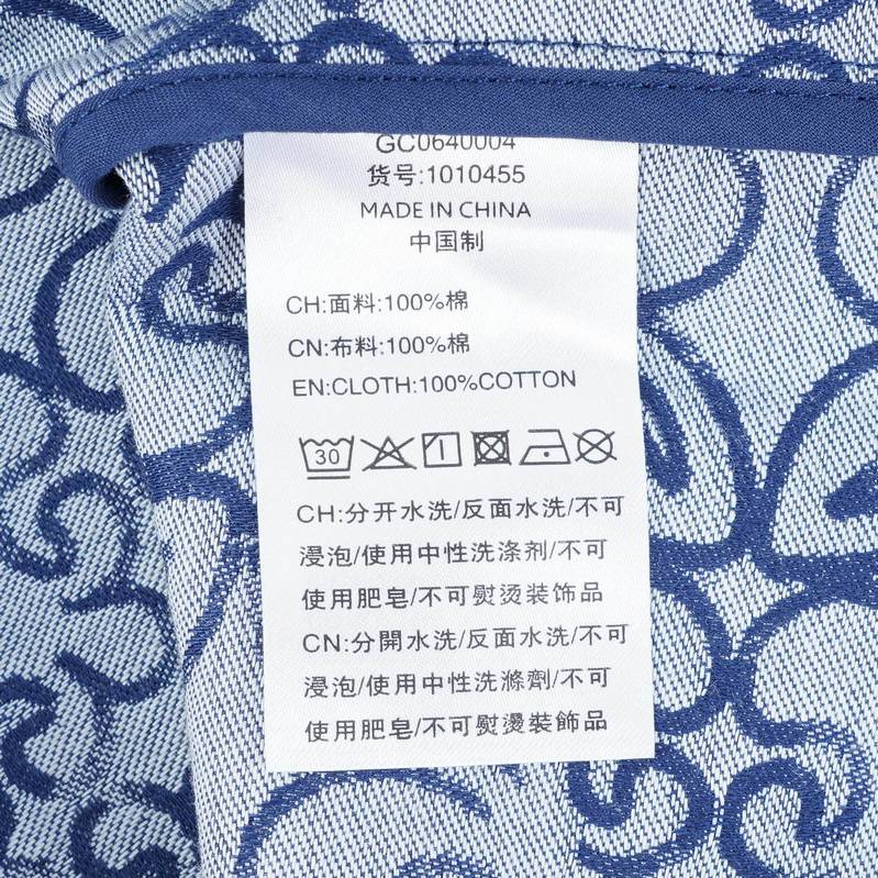 男子满印提花短袖衬衫1010455-176