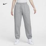 女子高腰Oversize风加绒运动裤