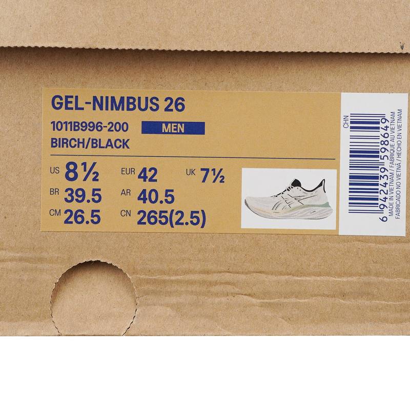 男子GEL-NIMBUS 26运动训练跑步鞋1011B996-200