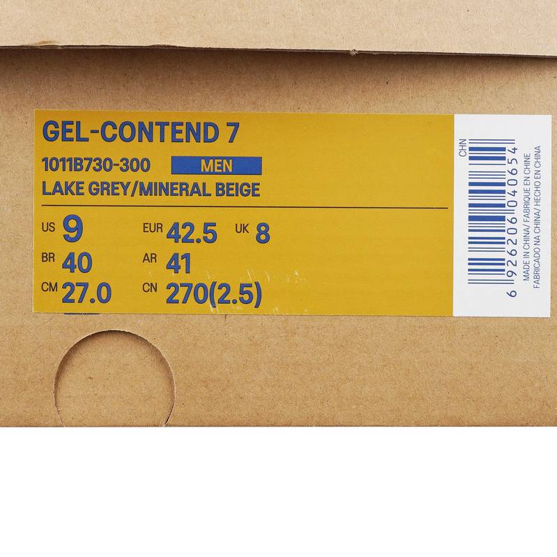 跑步鞋GEL-CONTEND 7男子减震回弹跑鞋舒适轻便运动鞋1011B730-300