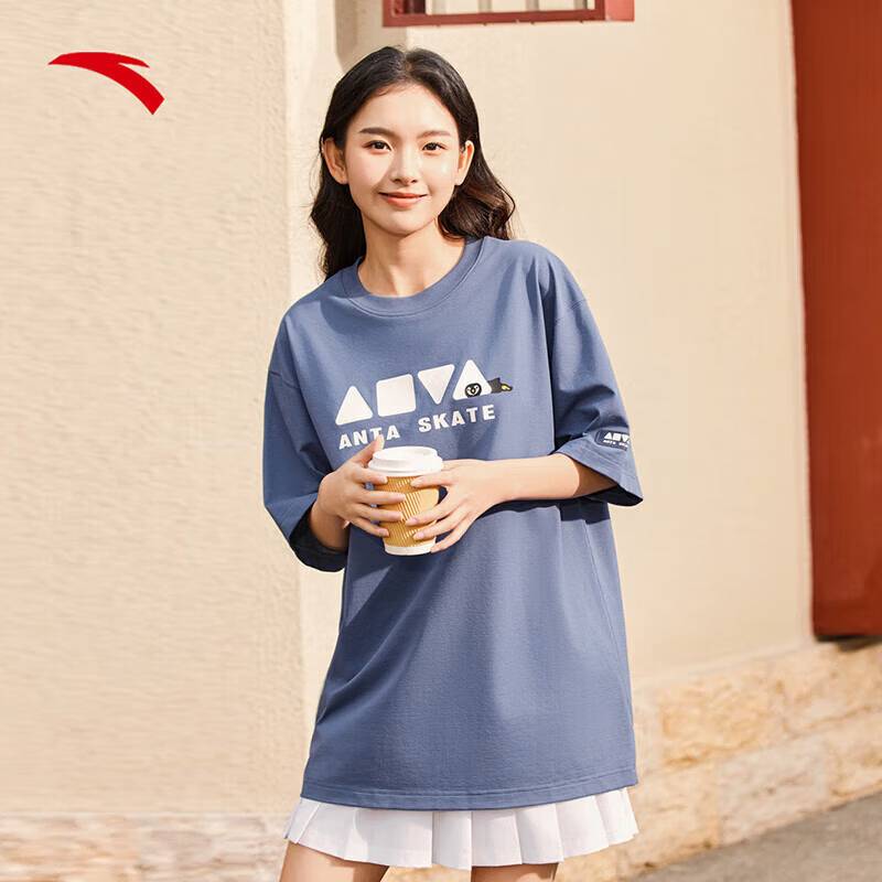 男女同款夏季情侣滑板宽松印花短t针织衫172428128-2