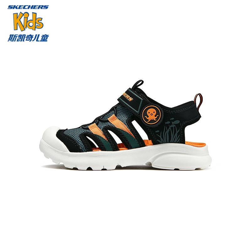 男童运动休闲包头凉鞋时尚沙滩鞋407112L-BKOL