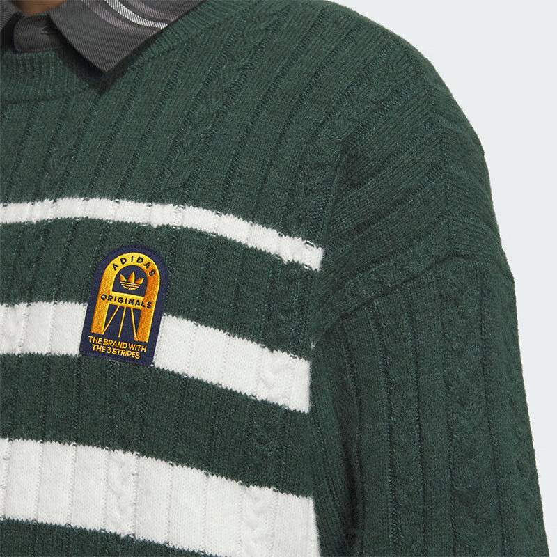 男女款 UNI KNIT PULLOV 情侣款复古学院风运动长袖针织毛衣 JC6849