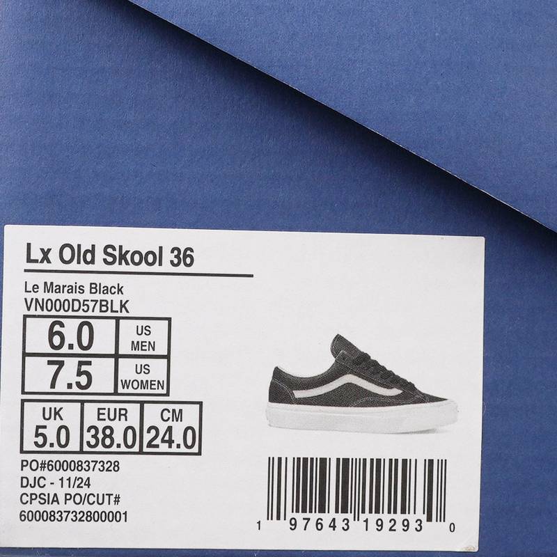 男女款LX Old Skool 36休闲鞋拼色板鞋VN000D57BLK1
