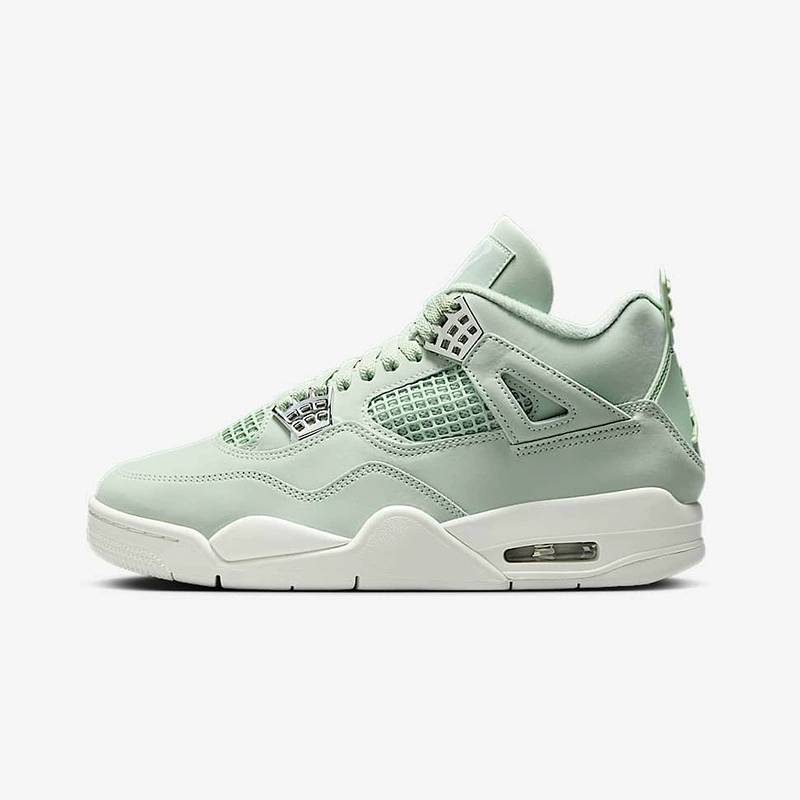 女鞋Air Jordan 4 AJ4绿米 薄荷绿 中帮复古篮球鞋HV0823-003