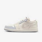 女鞋Air Jordan 1白AJ1珠钻勾低帮休闲板鞋IH7323-100