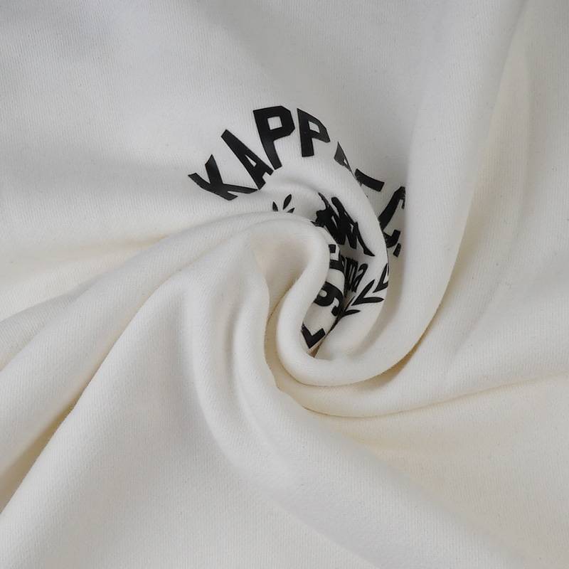 卡帕（Kappa）背靠背复古撞色针织套头衫2024新款连帽运动卫衣女上衣 韩国白K0E82MT04-012