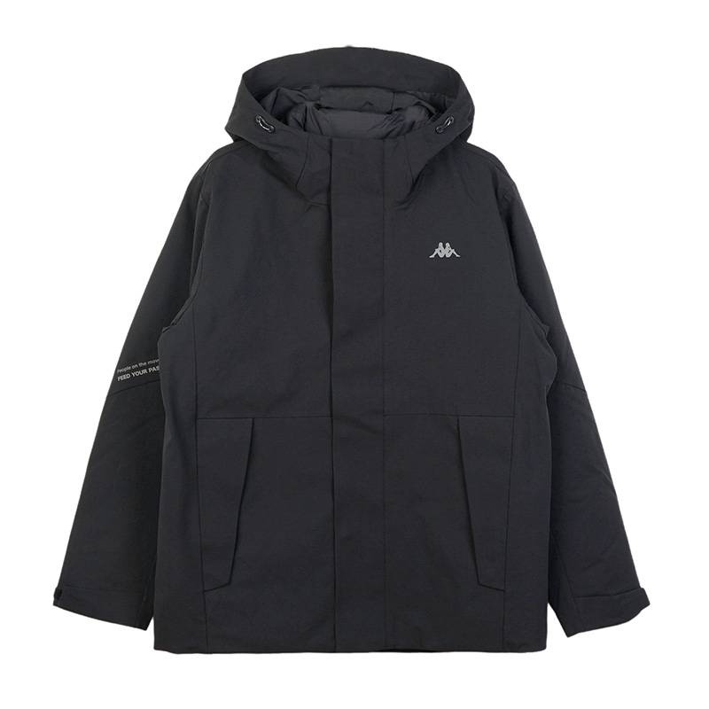 Kappa/背靠背男装2024冬季新款运动休闲连帽保暖羽绒服K0E72YY41-990