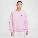 男子篮球运动背后字母粉色圆领套头衫