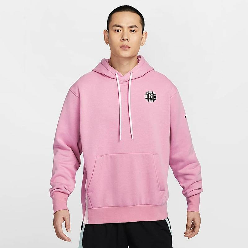 SABRINA萨布丽娜男子加绒篮球连帽衫粉色卫衣FV3206-699