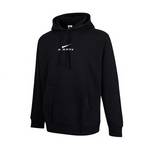 男宽松加绒休闲图案连帽套头衫