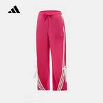 女子蝴蝶结阔腿裤运动香蕉扭扭裤梭织直筒长裤KR8708