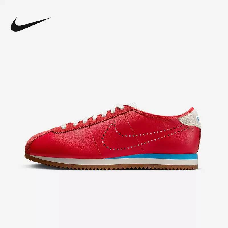 女子CORTEZ红色皮面运动鞋复古轻便板鞋HQ1841-600