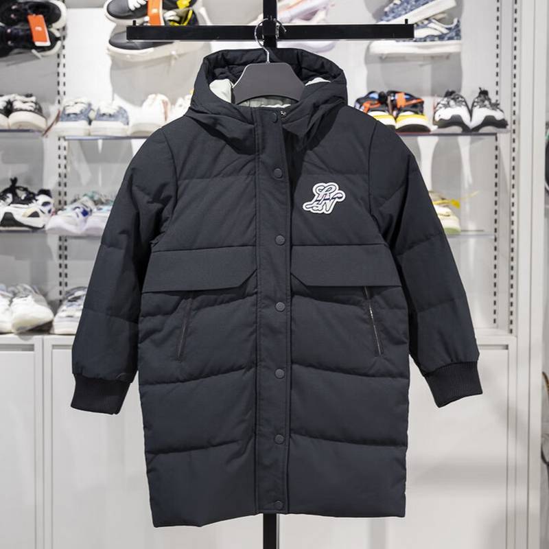 大童中长款羽绒服80%鸭绒保暖宽松连帽外套