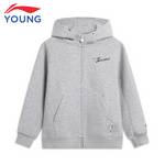 大童舒适高弹宽松开衫外套连帽卫衣