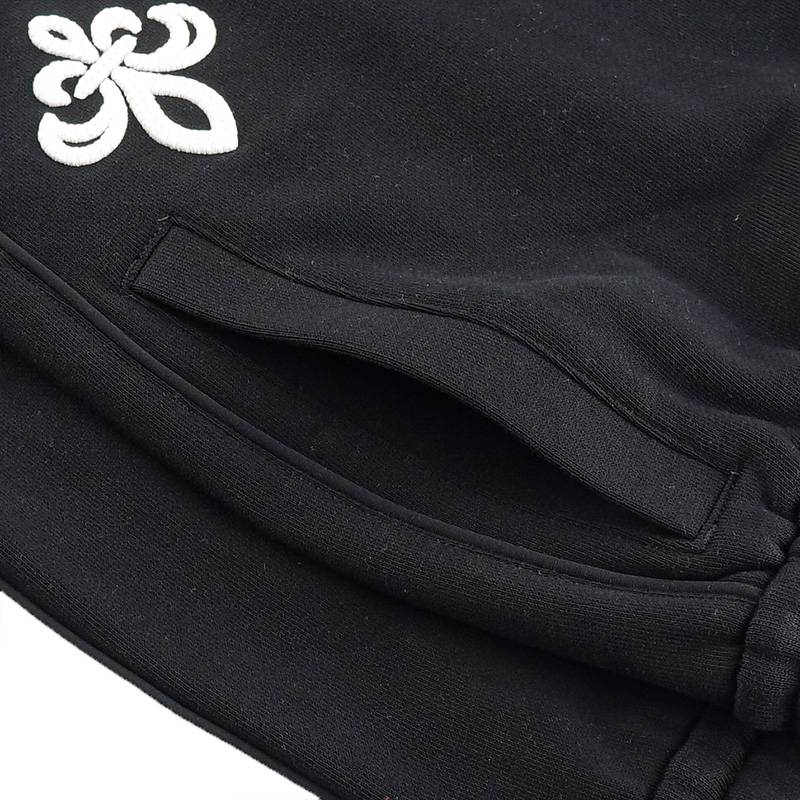 男女同款刺绣纯棉宽松长裤1011880-032