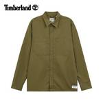 男户外休闲纯色长袖衬衫