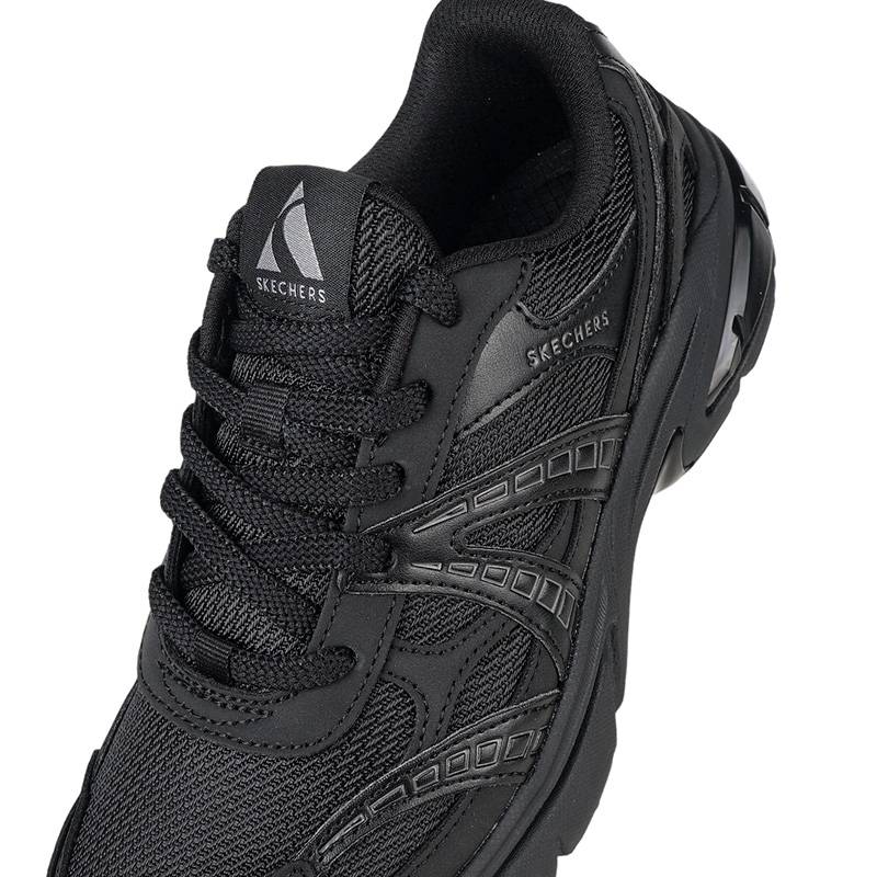 女士透气轻质舒适休闲绑带老爹鞋177358-BBK