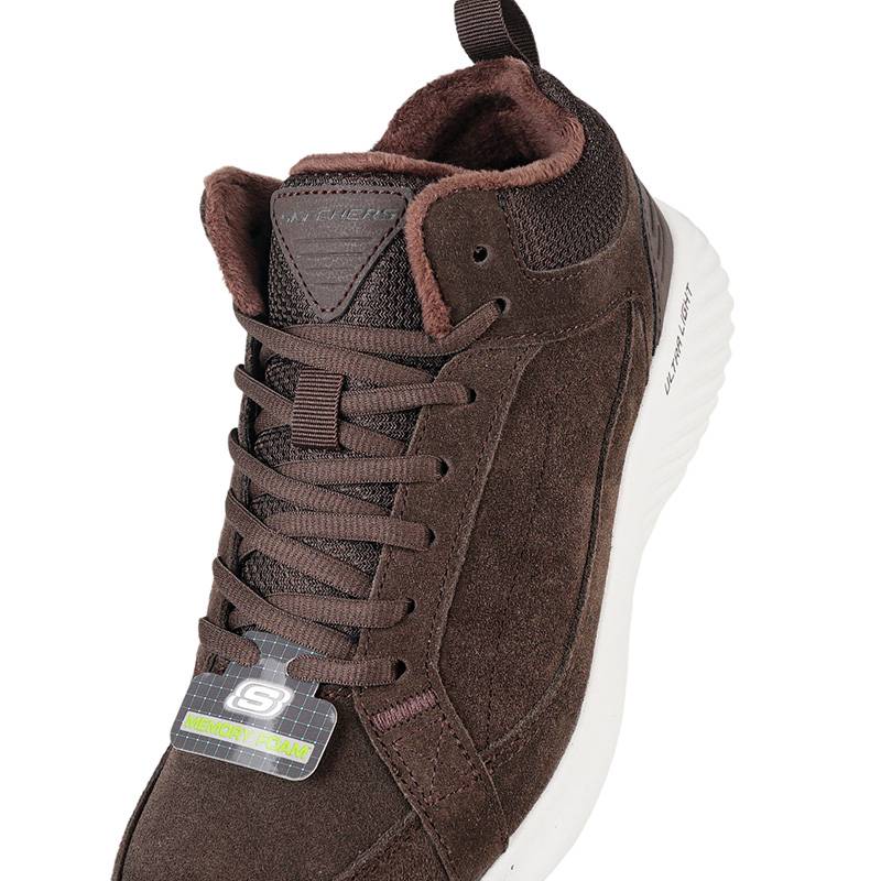 男士绑带加绒保暖舒适休闲高帮运动鞋232411-CHOC