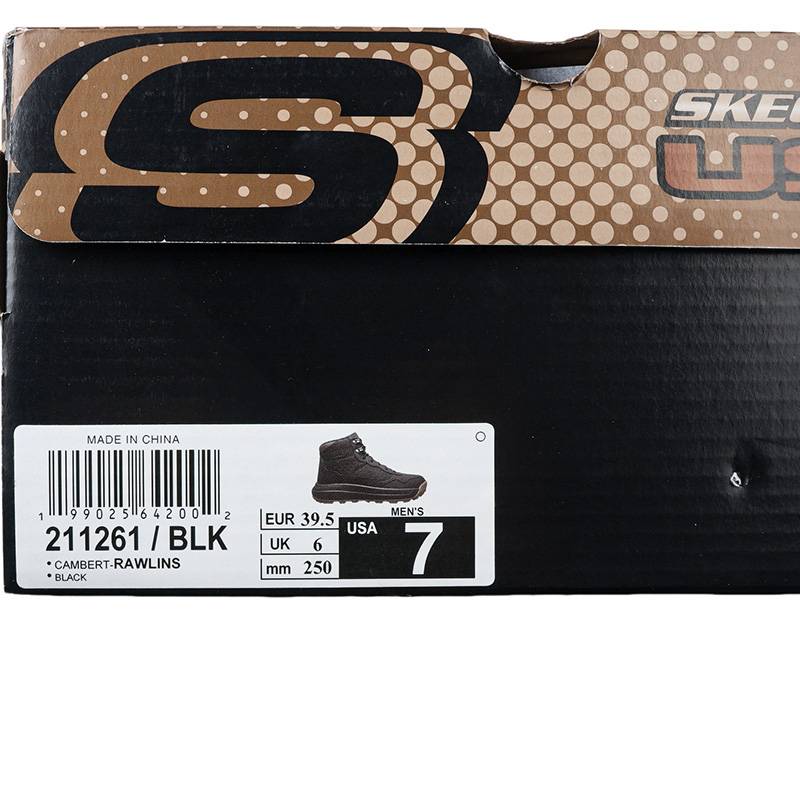 男士秋冬季时尚加绒舒适柔软冬靴雪地靴211261-BLK