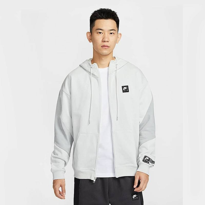 男子全长拉链开衫夹克薄绒连帽衫HJ0637-009