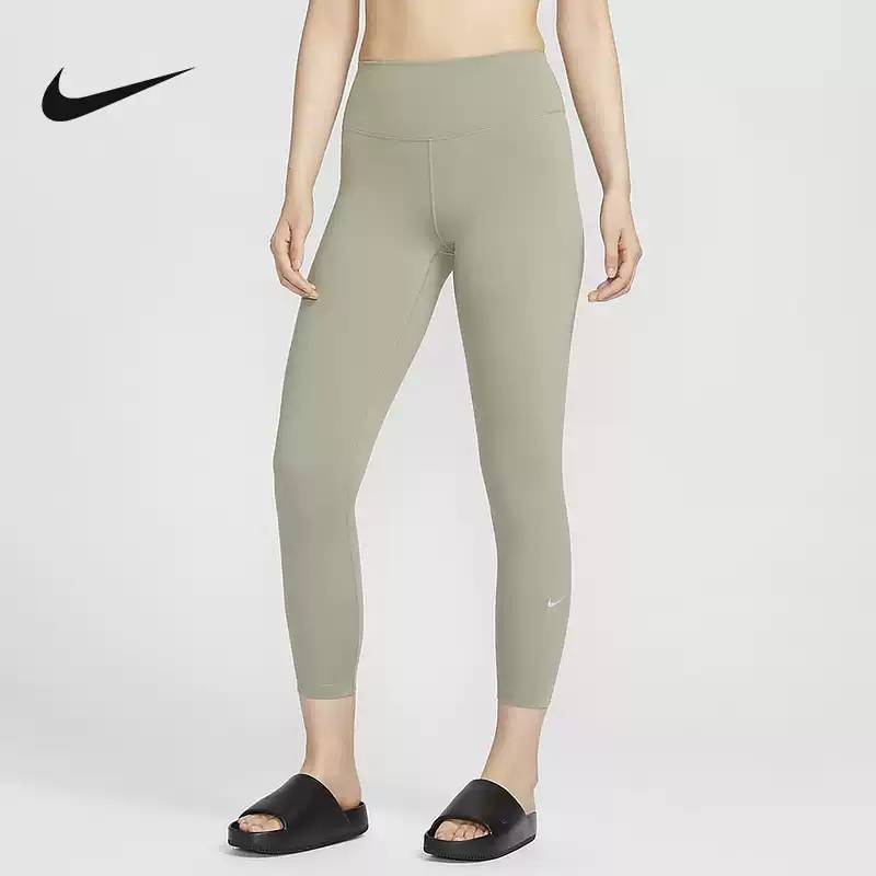 女子紧身裤NIKE ONE 速干高腰九分裤普拉提瑜伽裤FN3233-320
