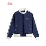 女子宽松落肩小立领拉链运动外套