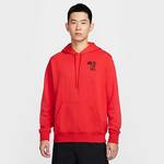 男子卫衣红色本命年宇航员印花连帽运动套头衫HQ8595-657