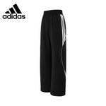 女子三道杠休闲宽松直筒裤拉绳长裤KB5673