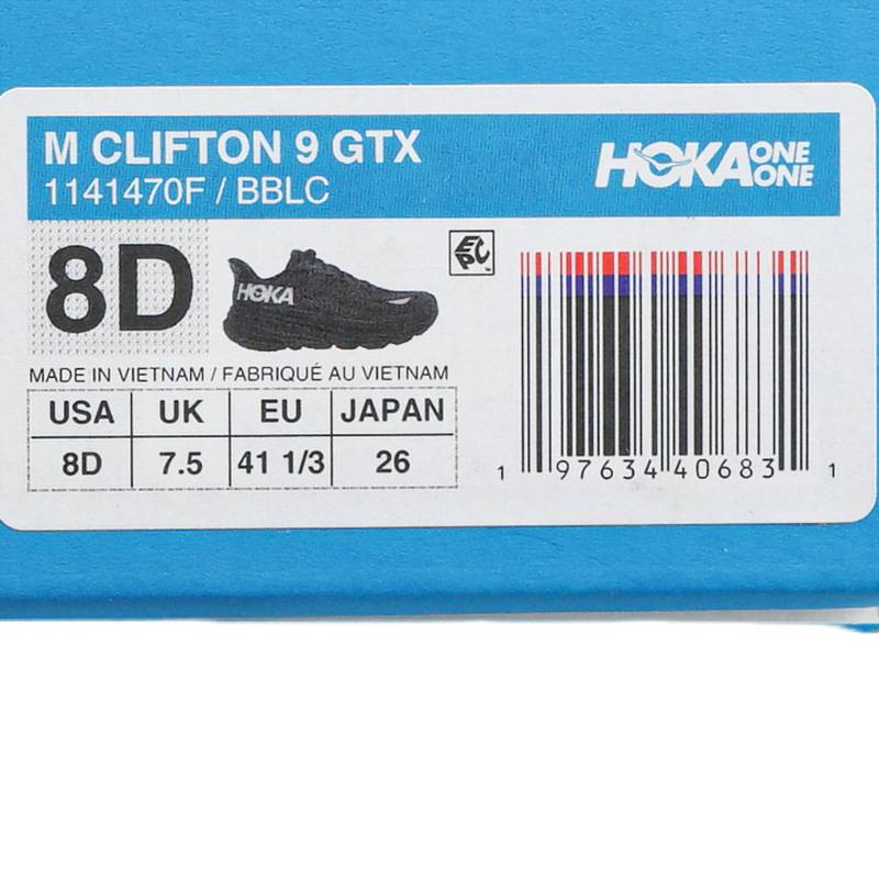 男子跑步鞋新款Clifton 9 GTX防水透气缓震跑鞋