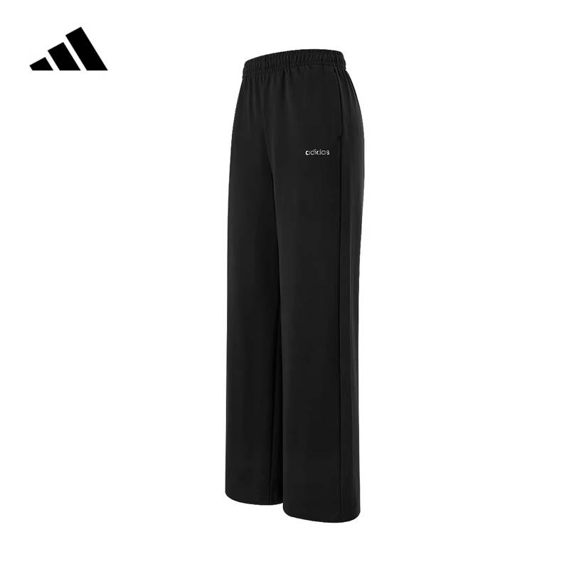 女窄版阔腿裤运动裤直筒黑色卫裤KQ5361