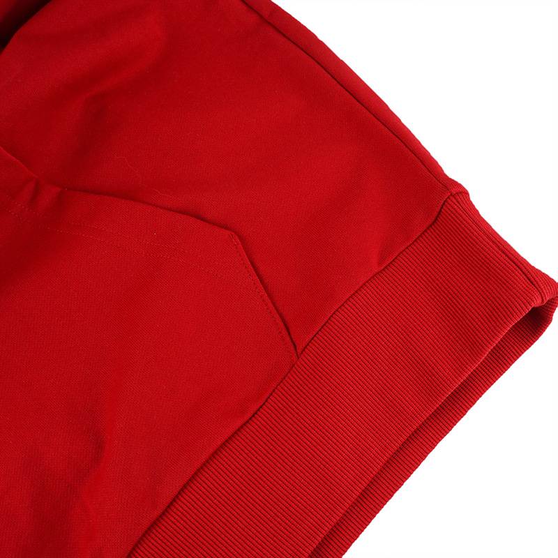 男女同款舒适红色针织连帽套头卫衣L126U020-03LC