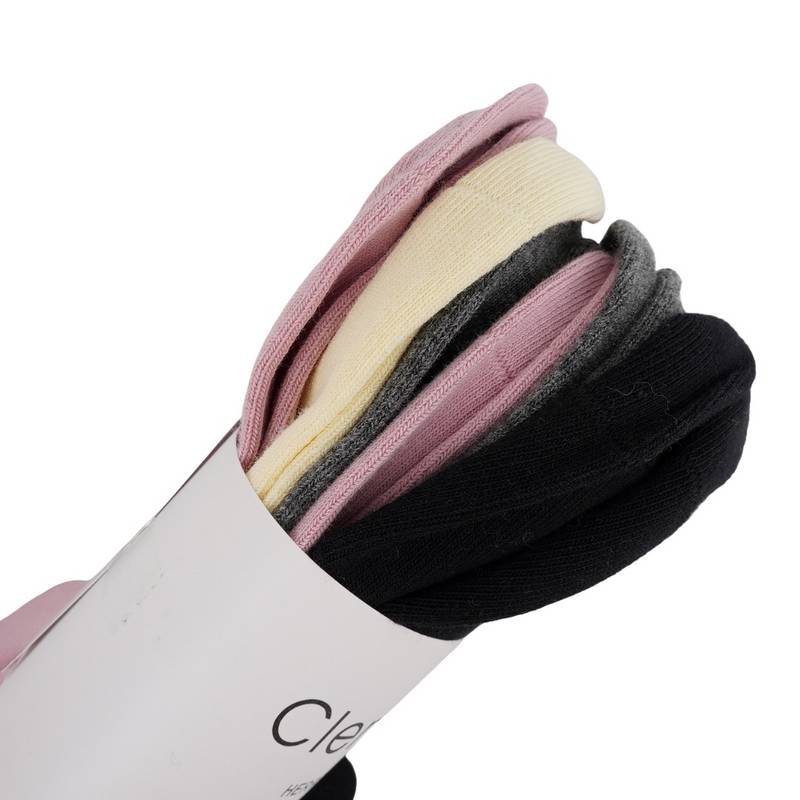 女子高筒休闲袜三双装（颜色随机）