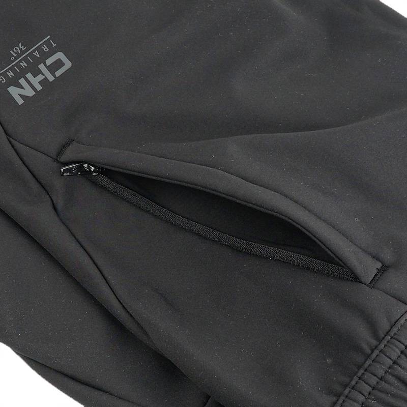 男式拉链绒里长裤